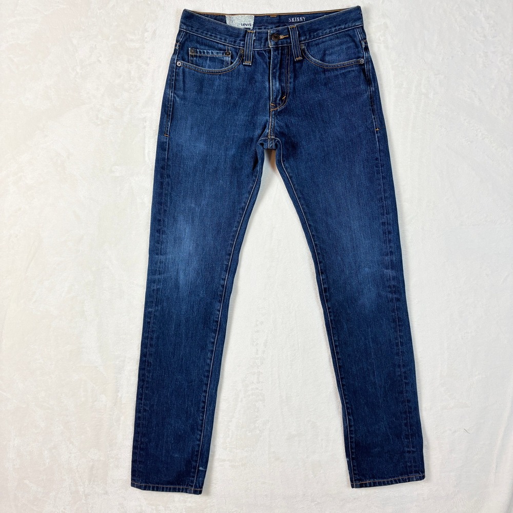 Levis Jeans Men Sz‎ 31x34 Skinny Fit Blue Japanese Ringspun Denim Indigo